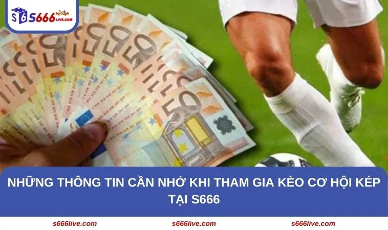 Kèo Cơ Hội Kép Là Gì? Hướng Dẫn Cách Chơi Từ A - Z Tại S666 267 Những thông tin cần nhớ khi tham gia kèo cơ hội kép tại S666